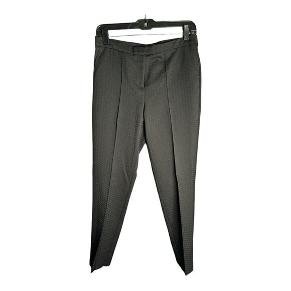 TopShop Black Mid Rise Ankle Length Textured Pants Size 6 - Picture 1 of 6